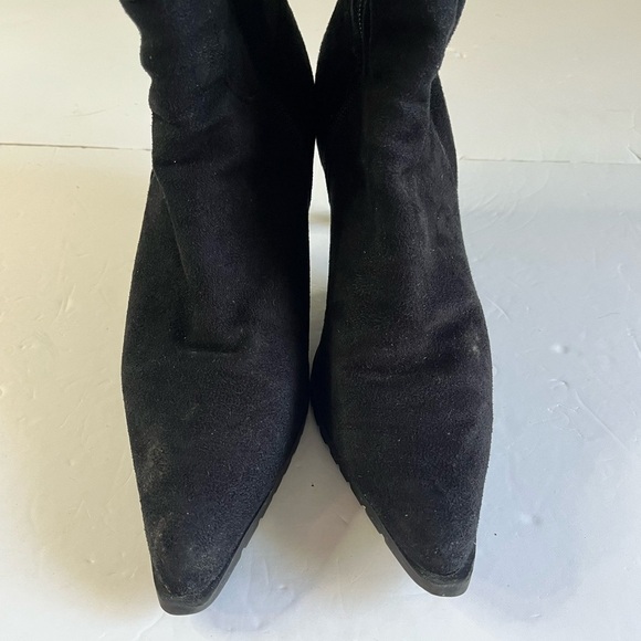 Women’s Black Slouchy Heeled Boots | Approx. Size 9-10 - Picture 6 of 16